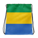 Sac à cordon drapeau gabon coton polyester léger robuste