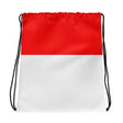 Sac à cordon drapeau indonésie coton polyester léger
