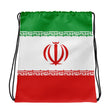 Sac à cordon drapeau iran coton polyester léger