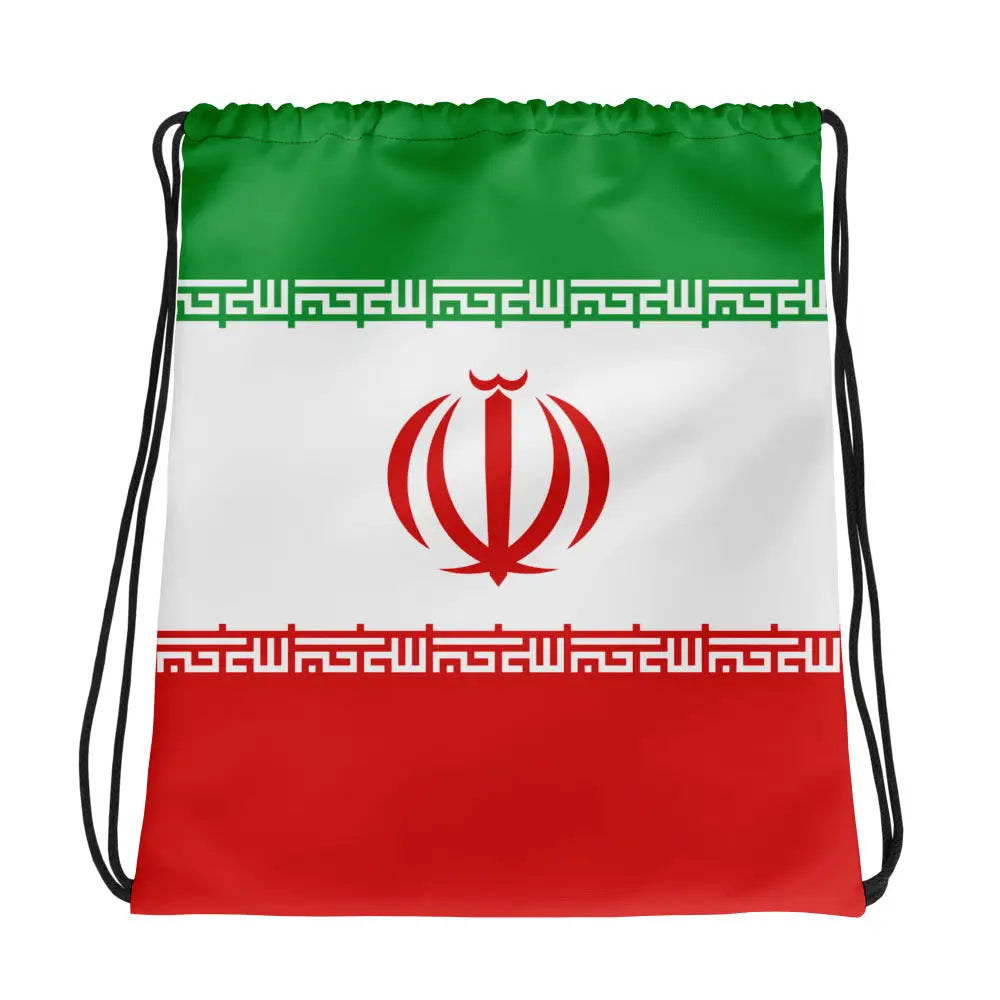 Sac à cordon drapeau iran coton polyester léger