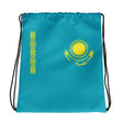 Sac à cordon drapeau kazakhstan coton polyester léger