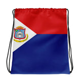 Sac à cordon drapeau saint-martin coton polyester léger