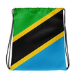 Sac à cordon drapeau tanzanie coton polyester léger