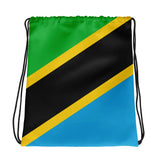 Sac à cordon drapeau tanzanie coton polyester léger