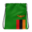 Sac à cordon drapeau zambie coton polyester léger