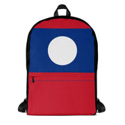 Sac à dos drapeau laos polyester sportif fermeture éclair