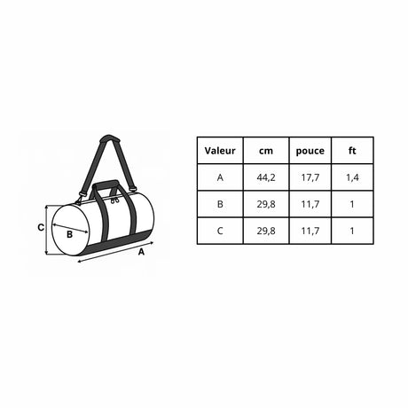 Sac de sport drapeau cap-vert polyester tissu robuste