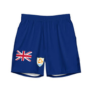Short de bain drapeau anguilla tissu léger séchage rapide