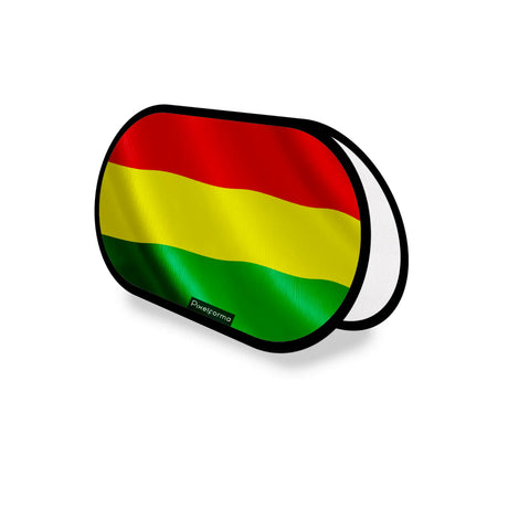 Support publicitaire ovale bolivie léger facile à installer