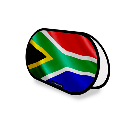 Support publicitaire ovale drapeau afrique du sud en polyester - pixelforma