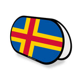 Support publicitaire ovale drapeau åland en polyester - pixelforma