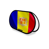 Support publicitaire ovale drapeau andorre en polyester - pixelforma