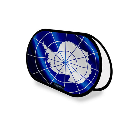 Support publicitaire ovale drapeau antarctique léger installable