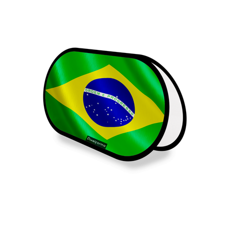 Support publicitaire ovale drapeau brésil en polyester - pixelforma