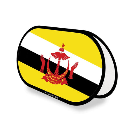 Support publicitaire ovale drapeau brunei en polyester - pixelforma