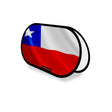 Support publicitaire ovale drapeau chili léger facile à poser
