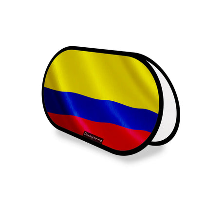 Support publicitaire ovale drapeau colombie léger facile