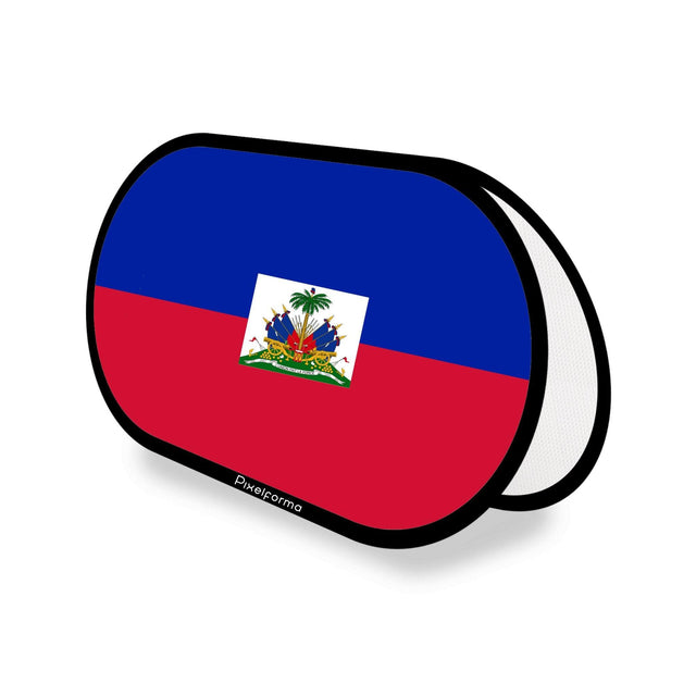 Support publicitaire ovale Drapeau d'Haïti - Pixelforma