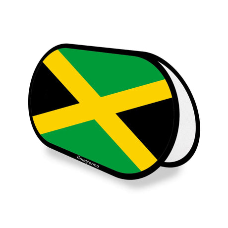 Support publicitaire Ovale Drapeau de Jamaïque en Polyester - Pixelforma 