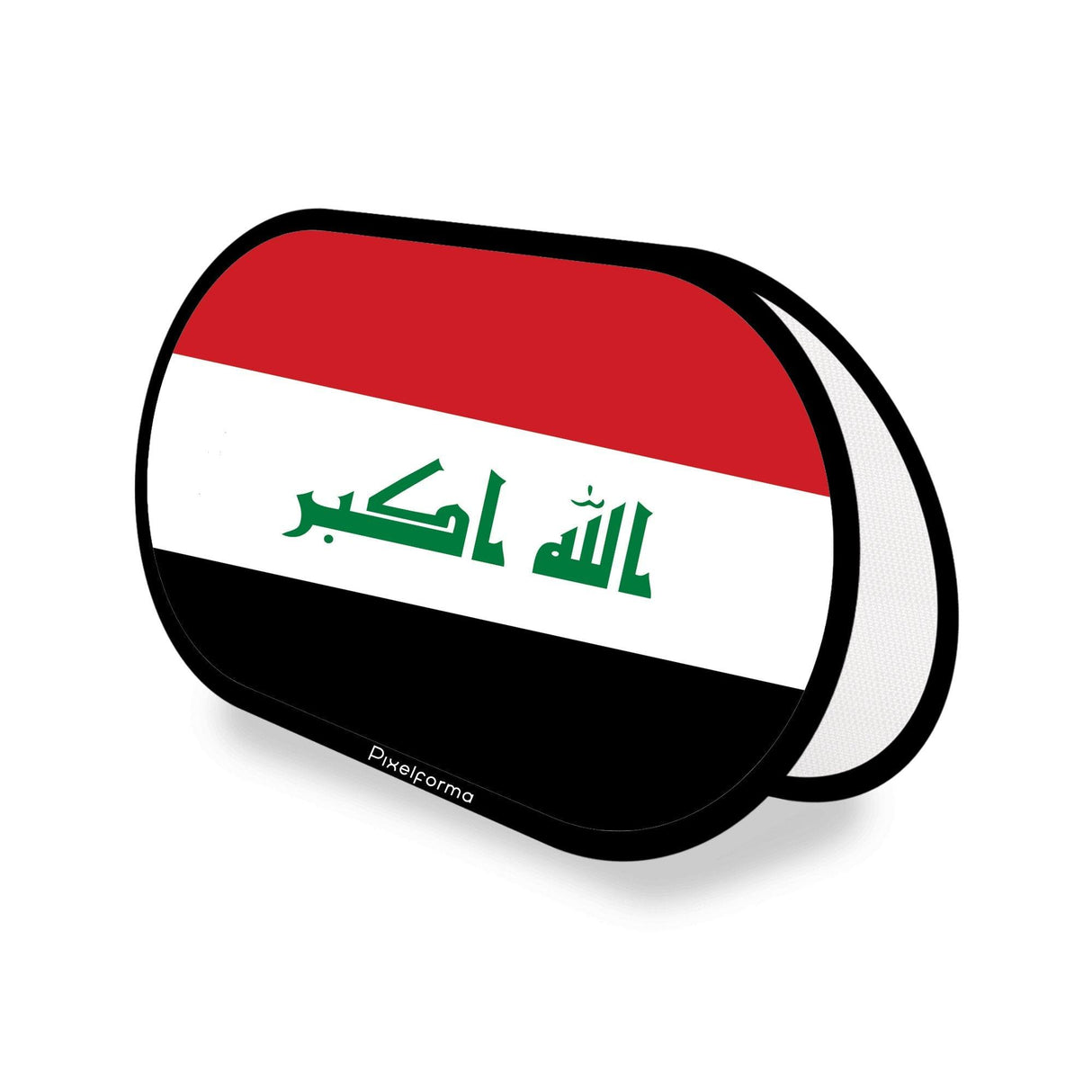 Support publicitaire ovale Drapeau de l'Irak - Pixelforma