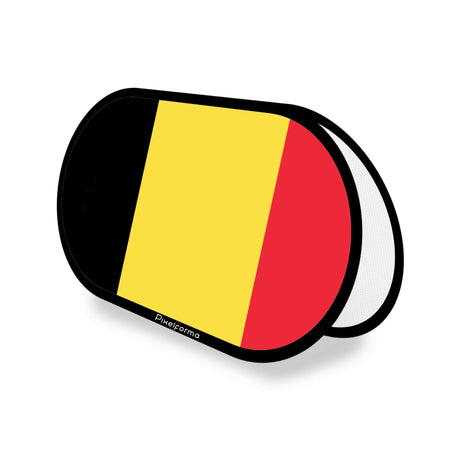 Support publicitaire ovale Drapeau de la Belgique - Pixelforma