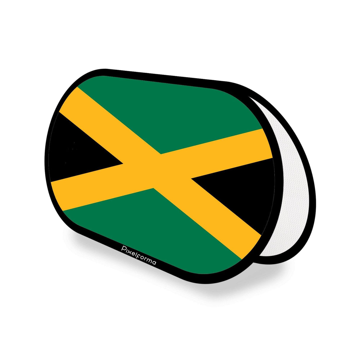 Support publicitaire ovale Drapeau de la Jamaïque - Pixelforma