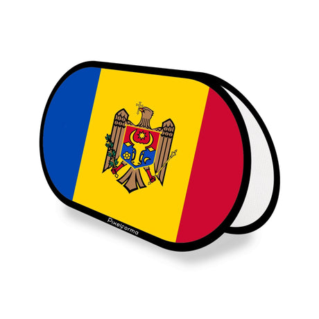 Support publicitaire ovale Drapeau de la Moldavie - Pixelforma