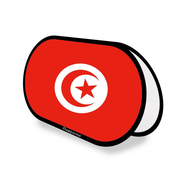 Support publicitaire ovale Drapeau de la Tunisie - Pixelforma