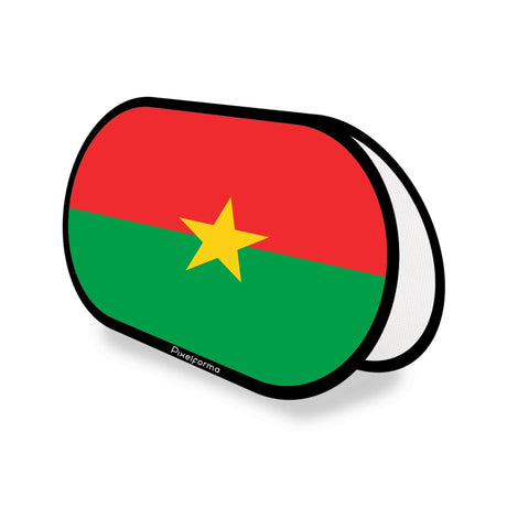 Support publicitaire ovale Drapeau du Burkina Faso - Pixelforma