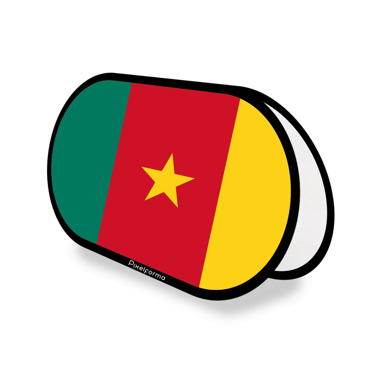 Support publicitaire ovale Drapeau du Cameroun - Pixelforma