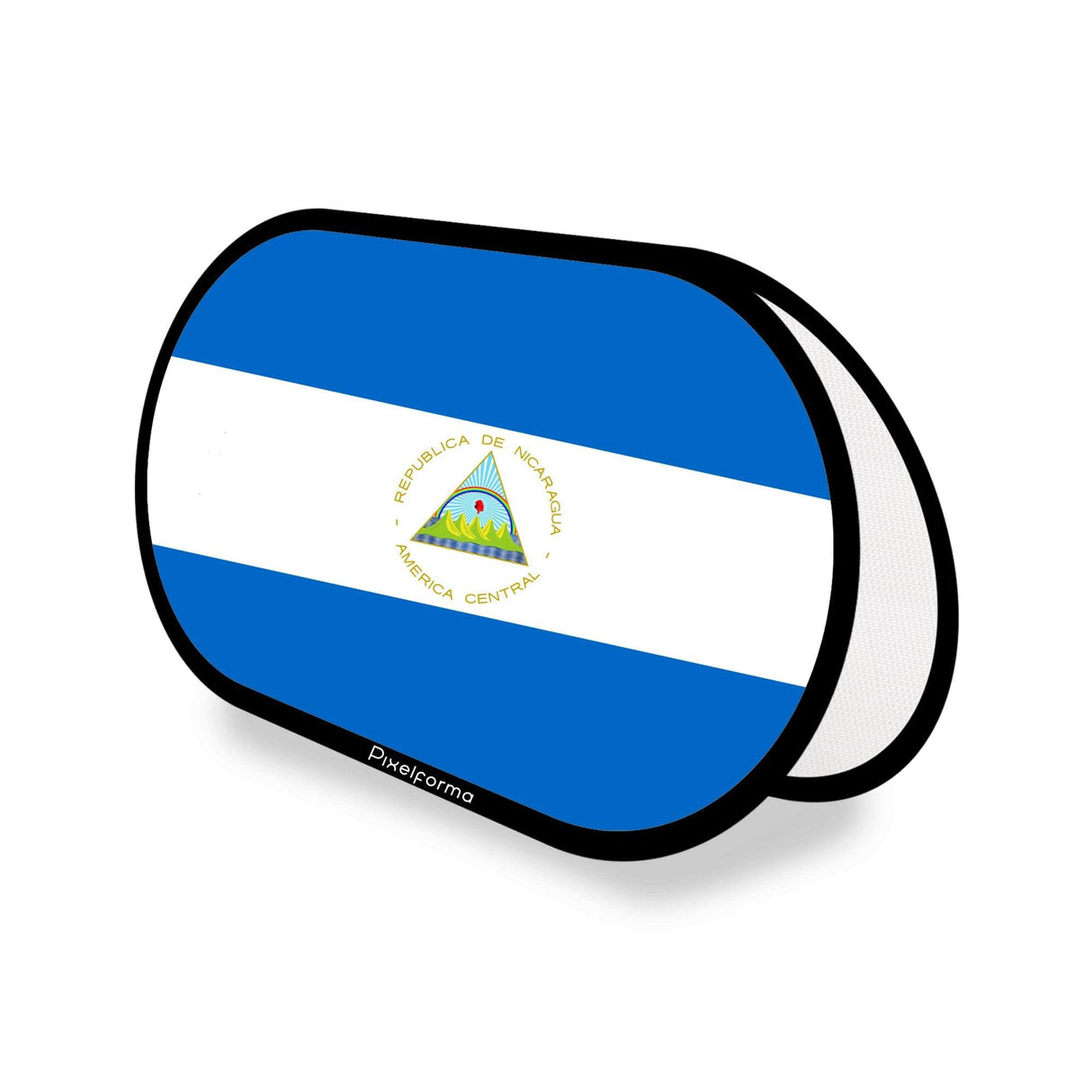 Support publicitaire ovale Drapeau du Nicaragua - Pixelforma