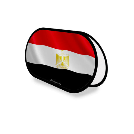 Support publicitaire ovale drapeau égypte léger facile à poser