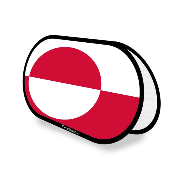 Support publicitaire ovale drapeau groenland en polyester - pixelforma