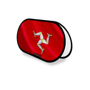 Support publicitaire ovale drapeau île de man léger facile