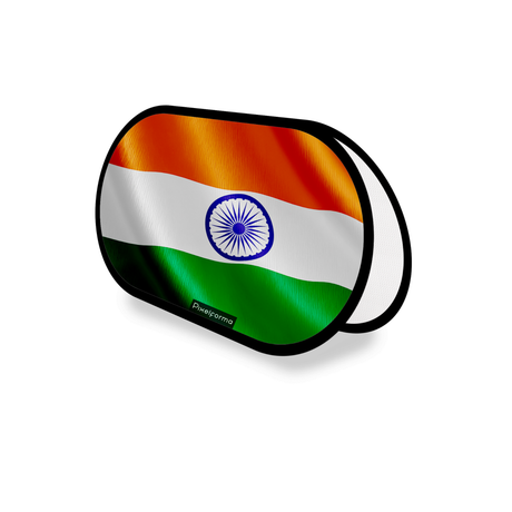Support publicitaire ovale drapeau inde en polyester - pixelforma