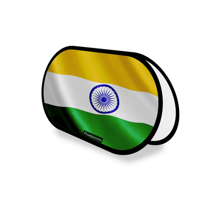Support publicitaire ovale drapeau inde en polyester - pixelforma