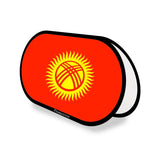 Support publicitaire ovale drapeau kirghizistan en polyester - pixelforma