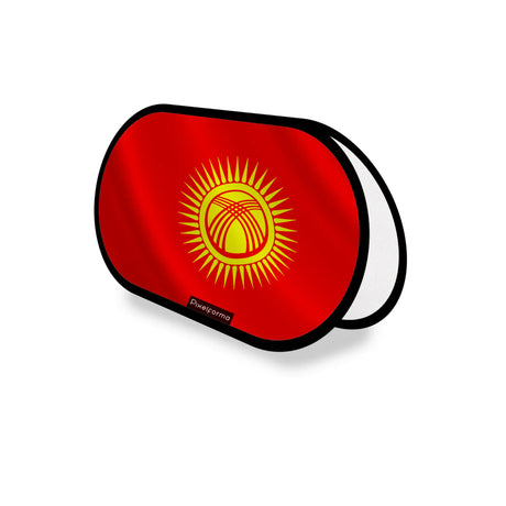 Support publicitaire ovale drapeau kirghizistan léger