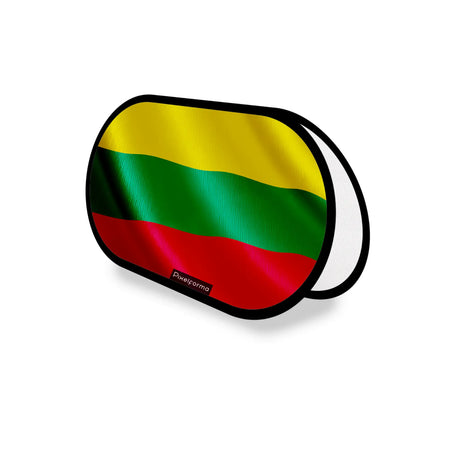 Support publicitaire ovale drapeau lituanie léger et solide