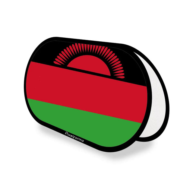 Support publicitaire Ovale Drapeau Malawi en Polyester - Pixelforma 