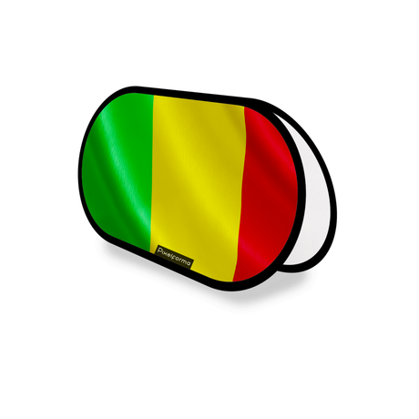Support publicitaire ovale drapeau mali en polyester - pixelforma