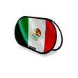 Support publicitaire ovale drapeau mexique léger facile à poser