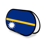 Support publicitaire ovale drapeau nauru en polyester - pixelforma