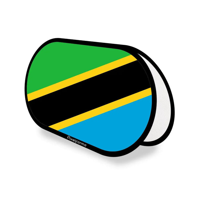 Support publicitaire Ovale Drapeau Tanzanie en Polyester - Pixelforma 