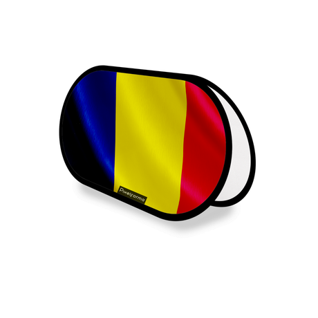 Support publicitaire ovale drapeau tchad en polyester - pixelforma