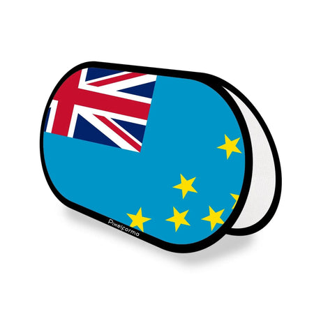 Support publicitaire ovale drapeau tuvalu en polyester - pixelforma