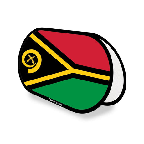 Support publicitaire ovale drapeau vanuatu en polyester - pixelforma