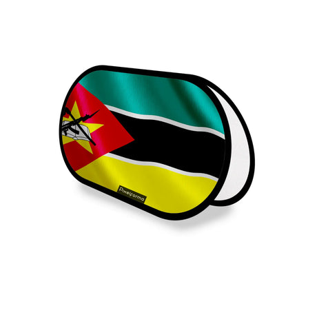 Support publicitaire ovale mozambique léger facile à installer