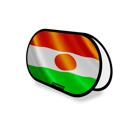 Support publicitaire ovale niger léger et facile à installer