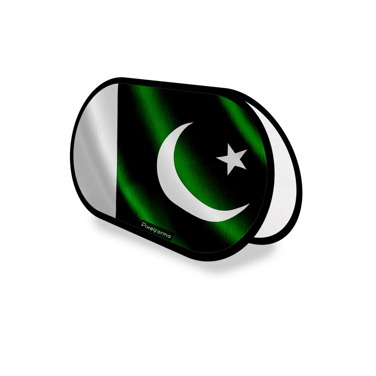 Support publicitaire ovale pakistan léger facile à installer